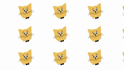Animated Background Dancing Cat Portraits Stock Footage Video (100% ...