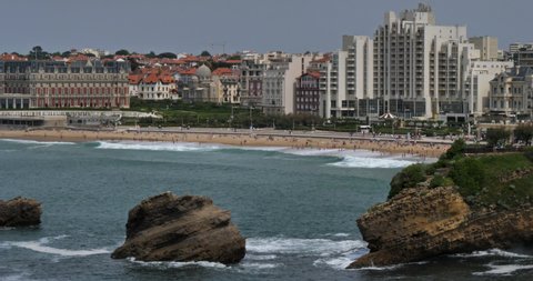 Biarritz, the Miramar beach, the Basque country, France