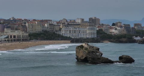Biarritz from the pointe Saint Martin, the Basque country, France