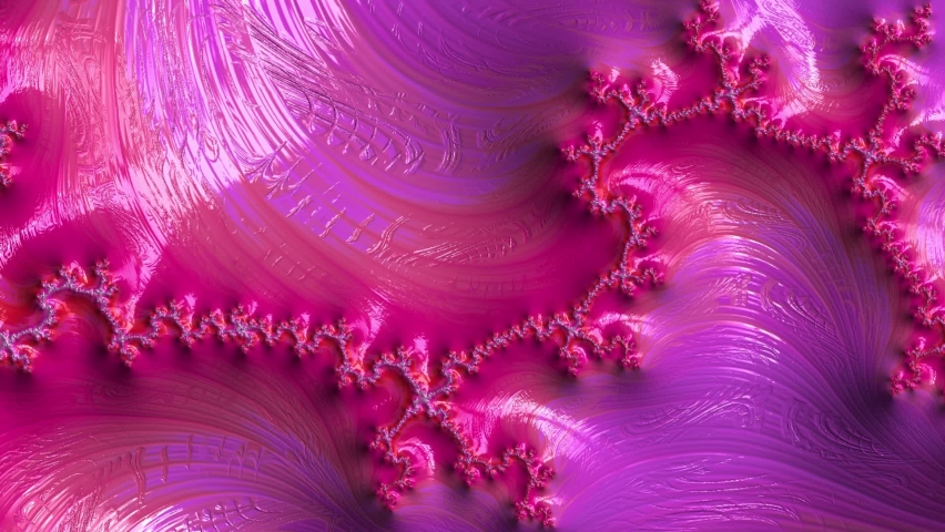 A 3D animated vibrant pink and red background of abstract fractal wavy patterns | Shutterstock HD Video #1090467823