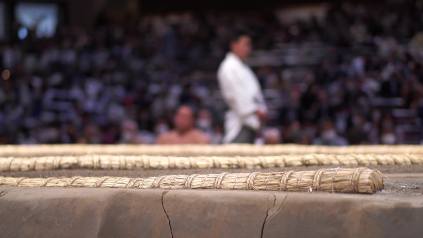 Sumo wrestling match in Tokyo Japan
