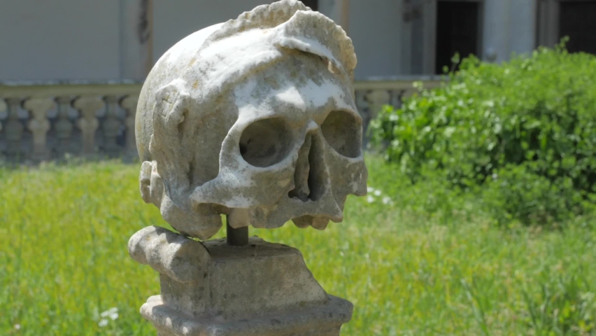 Skull In The Courtyard Of Certosa di San Martino (St. Martin