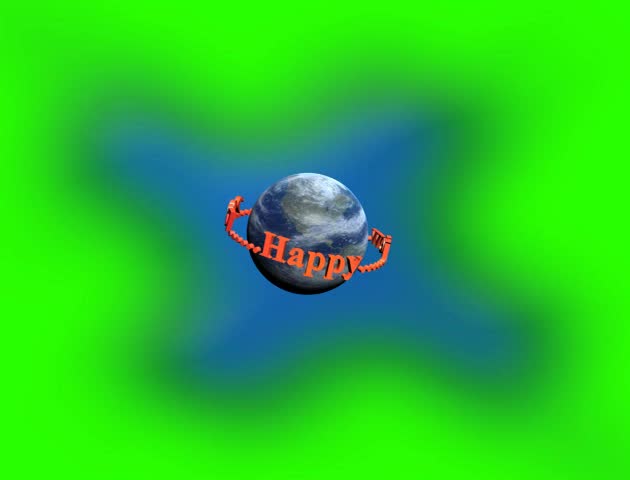 Word with happy new year sign rotating,rendered in 3D