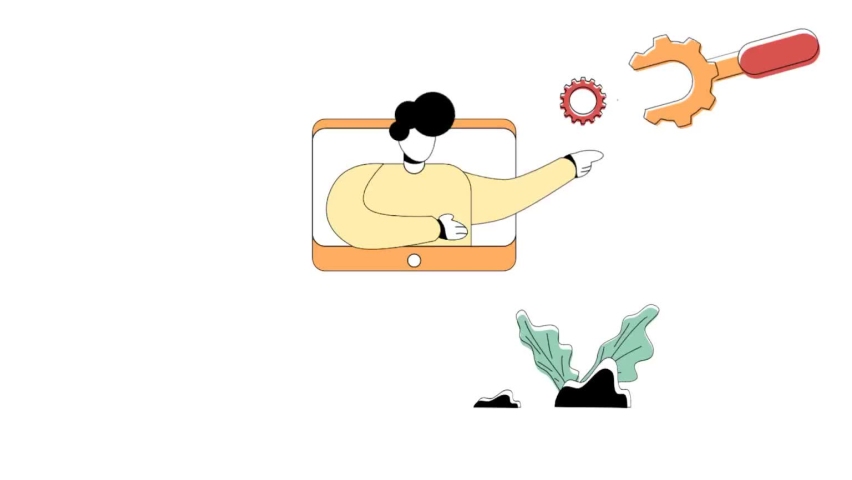 Flat Illustration Vector Graphic of Retraining, concept of a man doing a re-examination on a computer, Retro style minimal green red yellow color, perfect for ui ux development, web | Shutterstock HD Video #1090503897