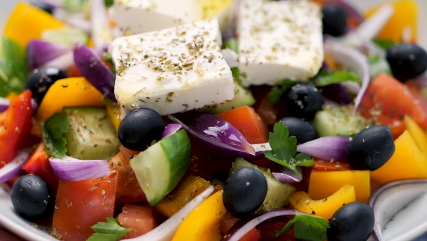 greek salad vegetables olives feta cheese