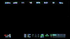 Video cassette frame (VCR) Play in 4K. VHS defects, artifacts and noise. Glitches of old damaged tape cassettes. Static TV noise. Overlay Screen mode footage