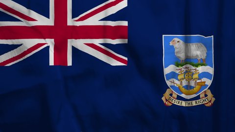 Flag of Falkland Islands (Islas Malvinas). High quality 4K resolution	