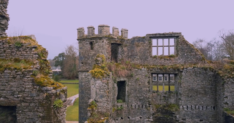 Ruins of Mellow Castle in Ireland
