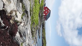 Bud is old fishing village in Hustadvika Municipality on the shore of the Atlantic Ocean in western Norway, located on the Romsdal peninsula along the Atlanterhavsveien road. Vertical video