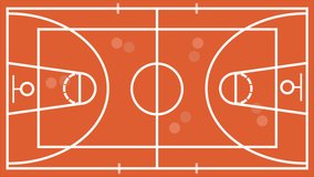 Basketball play strategy. Basketball field with tactic and line instruction - Powered by Shutterstock - Get 15% off with code: PIKWIZARD15