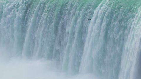 4K Slow Motion Sequence of Niagara Falls, Canada - Slow motion and close-up clip of the falls during the day