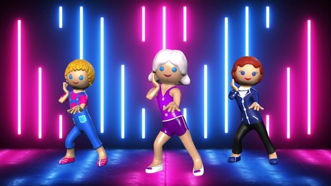 Cute Cartoon Dance Animation Background Stock Footage Video (100% ...