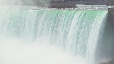 4K Video Sequence of Niagara Falls, Canada - Close-up of the falls during the day