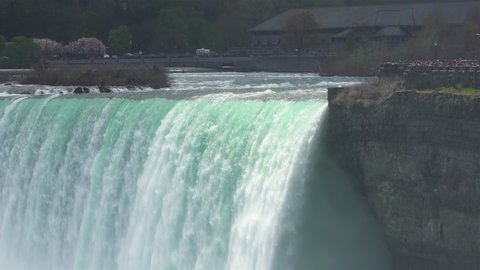 Niagara Falls, Canada, Slow Motion - Slow motion and close-up clip of the Canadian falls during the day