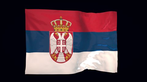 Flag of Serbia on transparent background