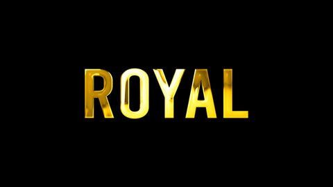 Royal Letter Gold Text Animation On Stock Footage Video (100% Royalty ...