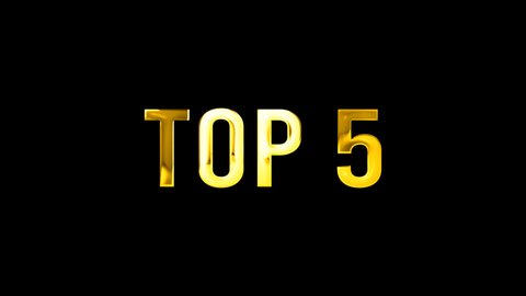 Top 5 Letter Gold Text Animation Stock Footage Video (100% Royalty-free ...