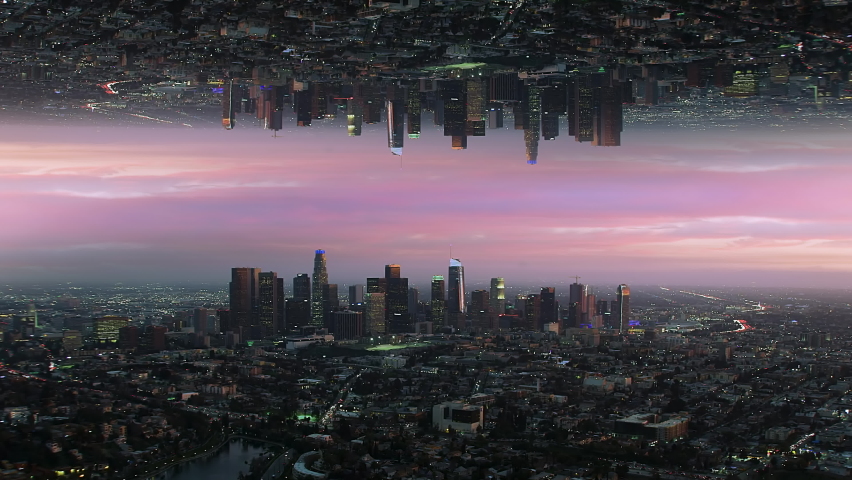 
Futuristic Aerial View of Los Angeles. Parallel Dimension Inception Style Mirror Effect. Surreal Vision of Hi Tech city. California, United States. Metaverse, Multiverse. | Shutterstock HD Video #1090684651