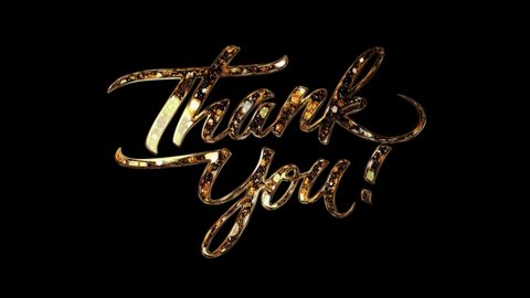 Thank You Background Gold Thank You Stock Footage Video (100% Royalty