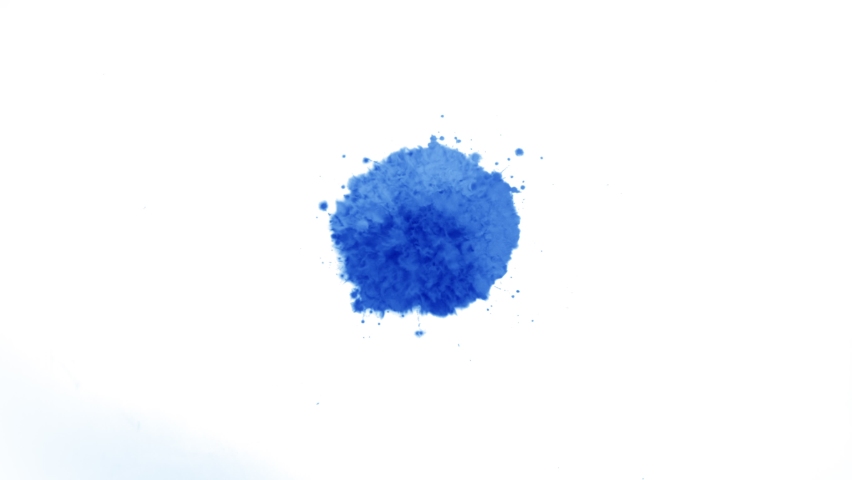 Super Slow Motion Shot of Blue Powder Explosion Isolated on White Background at 1000fps. Royalty-Free Stock Footage #1090714039