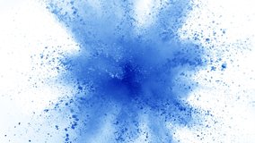 Super Slow Motion Shot of Blue Powder Explosion Isolated on White Background at 1000fps. - Powered by Shutterstock - Get 15% off with code: PIKWIZARD15