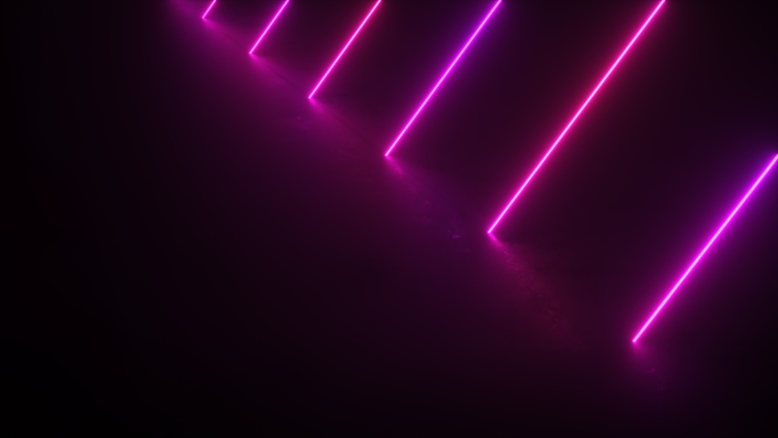 This stock motion video shows an animated neon glowing strings background on seamless loop.