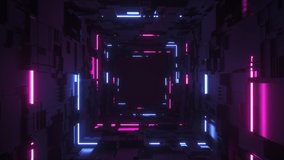 An endless round tunnel of futuristic technology and glowing neon lights on a seamless loop. - Powered by Shutterstock - Get 15% off with code: PIKWIZARD15