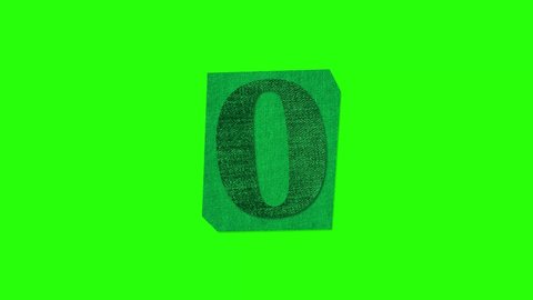 Alphabet O - Ransom Note Animation paper cut on green screen