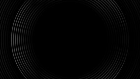 Black and grey metallic circles abstract tech geometric motion background. Seamless looping. Video animation Ultra HD 4K 3840x2160