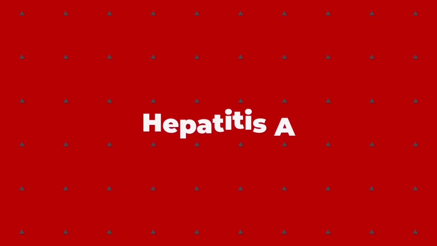 Hepatitis A disease virus liver inflammation awareness illustration animation seamless loop motion graphic typography design Royalty-Free Stock Footage #1090754375