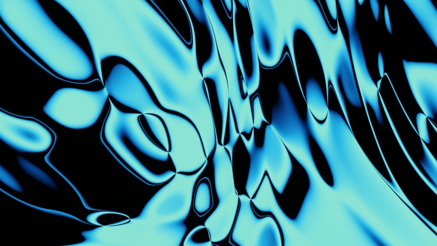Abstract Blue Chaotic Waves Pattern Satisfying Looping Animation. Perfect looping motion for intro, outro, music, nightclub, party background Royalty-Free Stock Footage #1090754381