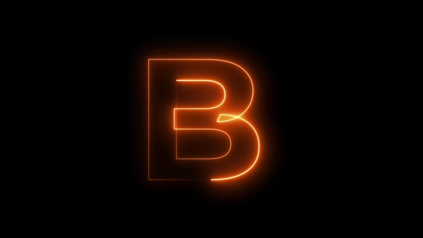 Neon Animation Seamless Letter B 4k Stock Footage Video (100% Royalty ...