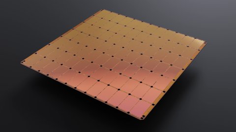 Conceptual 3D Render of Wafer Scale CPU