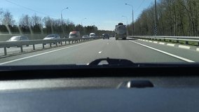 time lapse car move in city pov video full hd