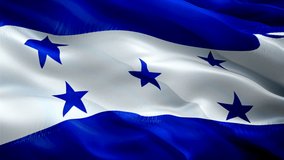 Honduras flag video. National 3d Honduran Flag Slow Motion video. Honduras Flag Blowing Close Up. Honduran Flags Motion Loop HD resolution Background Closeup 1080p Full HD video flags waving in wind 