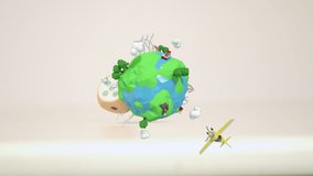 Animation of dice and globe over white background. gambling, dice games and entertainment concept digitally generated video. - Powered by Shutterstock - Get 15% off with code: PIKWIZARD15