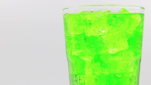 Green Sparkling Water Ice Glass Green Stock Footage Video (100% Royalty ...