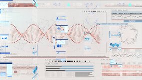 Animation of dna strand spinning and data processing with green pattern. global science, research and data processing concept digitally generated video. - Powered by Shutterstock - Get 15% off with code: PIKWIZARD15