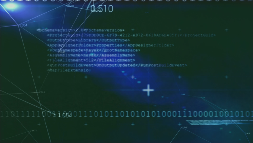 Animation of data processing and binary coding over casino chips. global business, finance, gambling and data processing concept digitally generated video. - Powered by Shutterstock - Get 15% off with code: PIKWIZARD15