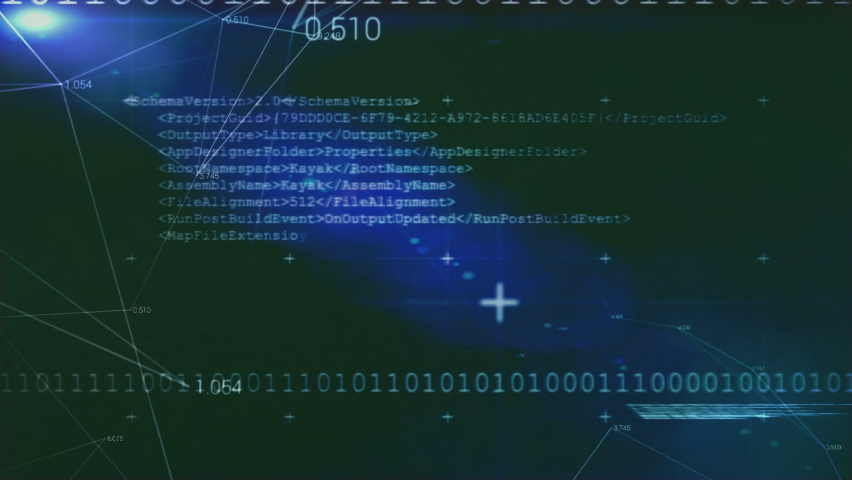 Animation of data processing and binary coding over casino chips. global business, finance, gambling and data processing concept digitally generated video. - Powered by Shutterstock - Get 15% off with code: PIKWIZARD15