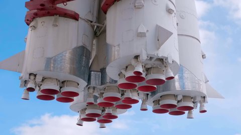 Space Rocket On Launch Complex Four Stock Footage Video (100% Royalty ...