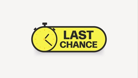 Last Chance Clock Signs Banners Business Stock Footage Video (100% ...