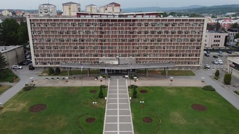 Kragujevac, Serbia, June 1, 2022. The City Hall building located on Freedom Square in the city center