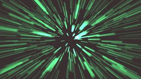 Abstract hyperspace jump background. Seamless loop animation. Slow motion neon glowing with starry light. cosmic, speed, rays, tunnel, warp, galaxy. 4k video