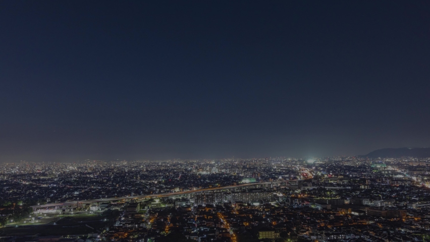 night scape of Osaka Japan