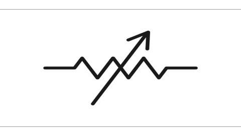 Variable Resistor Animation Electric Symbol Stock Footage Video (100%