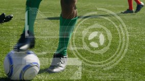 Animation of data processing over diverse football players in background. global sports, competition and data processing concept digitally generated video. - Powered by Shutterstock - Get 15% off with code: PIKWIZARD15