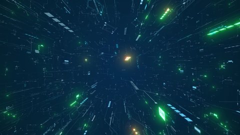 Futuristic Digital Generated Motion Background Stock Footage Video (100