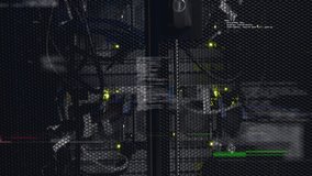 Animation of interference over data processing and server room. global business, finances and digital interface concept digitally generated video. - Powered by Shutterstock - Get 15% off with code: PIKWIZARD15