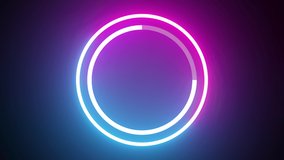 Neon motion graphic animation element web and social media  Modern 4K Video motion graphic animation Isolated background frame design